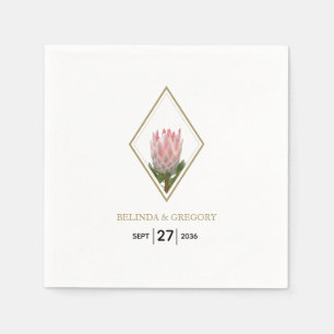 Rustic King Protea Wedding  Napkin