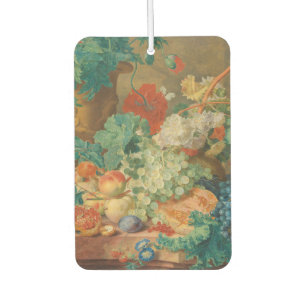 Rustic Kitchen Art Vintage Fruit Flower Print Car Air Freshener
