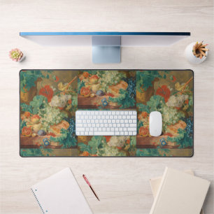 Rustic Kitchen Art Vintage Fruit Flower Print Desk Mat