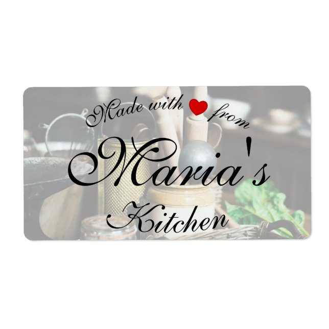 Rustic Kitchen Cook Labels (Front)
