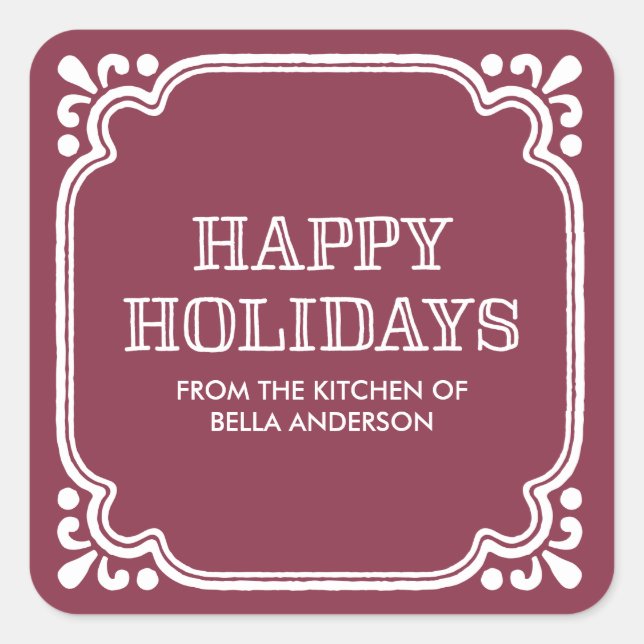 Rustic Kitchen | Holiday Baked Goods Stickers (Front)
