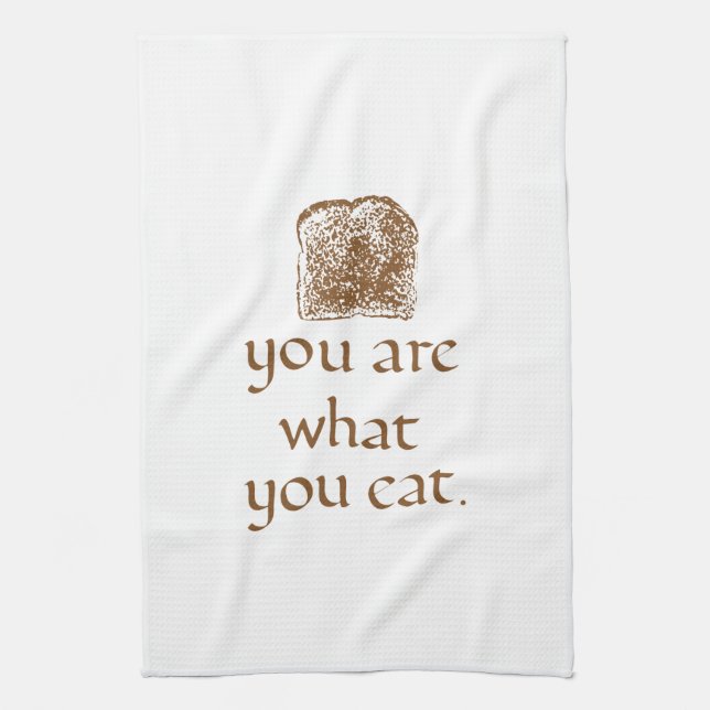 Rustic Kitchen Towel with Bread & Hand Lettering (Vertical)