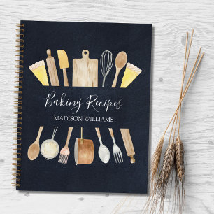 Rustic Kitchen Utensils Black Baking Recipe Book