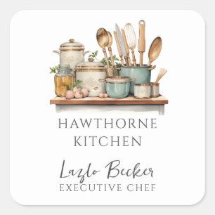 Rustic Kitchenware Caterer Product Labels