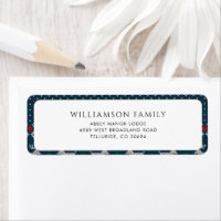 Rustic Knitted Style Christmas Return Address