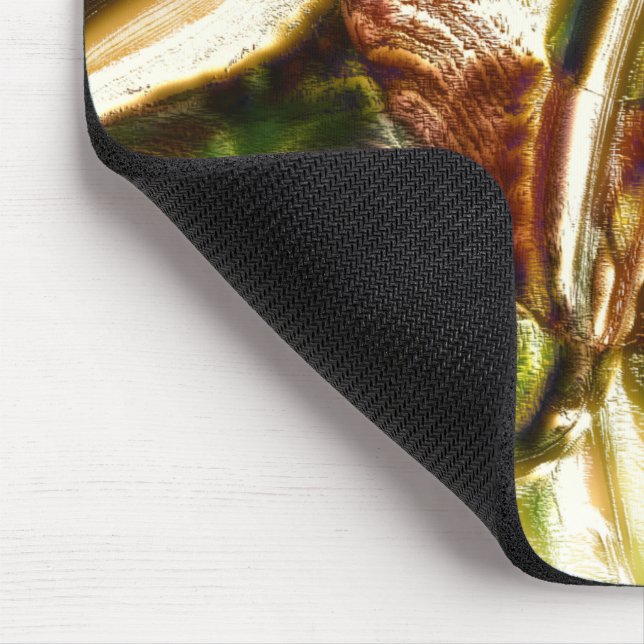Rustic 'knotted wood stump cutout magnification'   mouse pad (Corner)