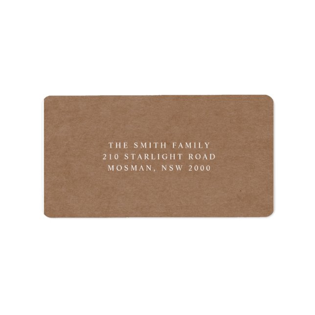 Rustic Kraft Address Label (Front)