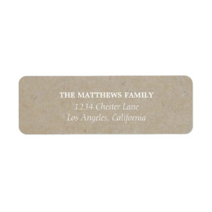 Rustic Kraft  Address Labels