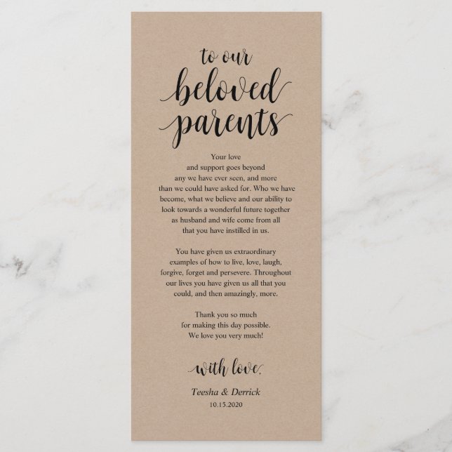 Rustic Kraft, Black Place Setting Thank You Cards (Front)