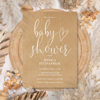 Rustic Kraft Boho Gender Neutral Baby Shower