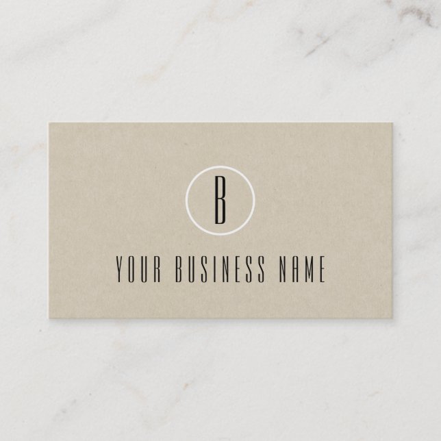 Rustic Kraft Brown Minimal Customer Loyalty Card (Front)