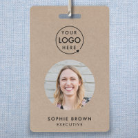 Rustic Kraft Business ID | Minimalist Employee QR