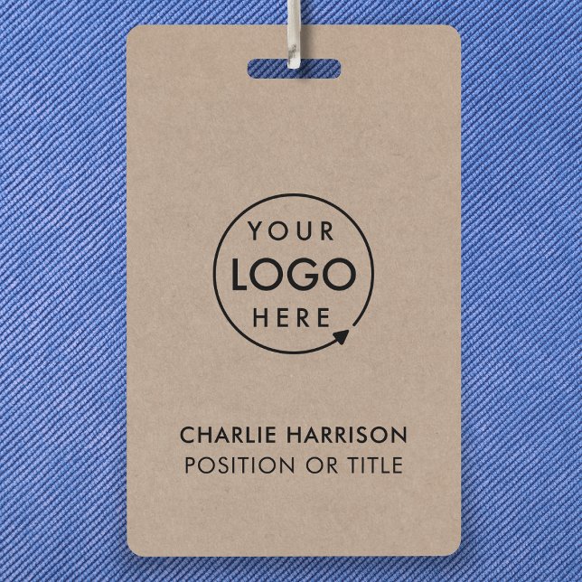 Rustic Kraft | Business Logo ID Modern Employee ID Badge (Creator Uploaded)