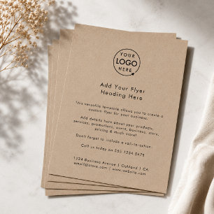 Rustic Kraft   Business Logo Modern Advertising Flyer