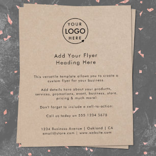 Rustic Kraft Business Logo Modern Advertising Flyer