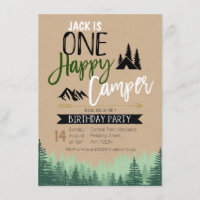 Rustic Kraft Camper Birthday Camping Party