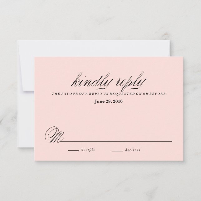 RUSTIC KRAFT CASCADING FLOWERS response card (Front)