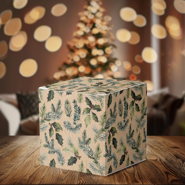 Rustic Kraft Christmas Floral Gift Box (Creator Uploaded)