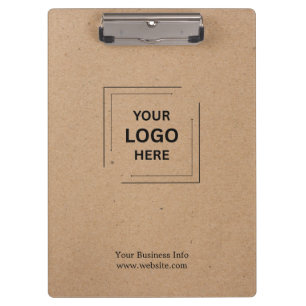 Rustic Kraft Corporate Branding Clipboard Design