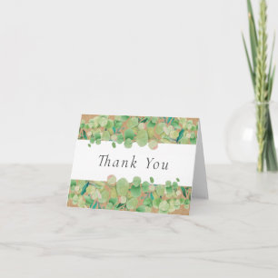 Rustic Kraft Eucalyptus Floral Thank You Card