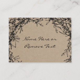 Rustic Kraft Give Thanks Thanksgiving Place Card