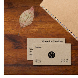 Rustic Kraft - Libra zodiac sign Business Card