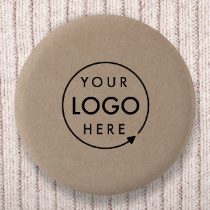 Rustic Kraft Logo   Business Corporate Modern 6 Cm Round Badge