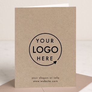 Rustic Kraft Logo Business Corporate Modern Card