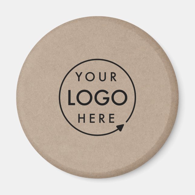 Rustic Kraft Logo | Business Corporate Modern Magnet (Front)