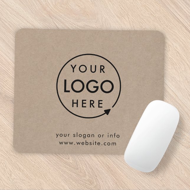Rustic Kraft Logo | Business Corporate Modern Mouse Pad (Creator Uploaded)
