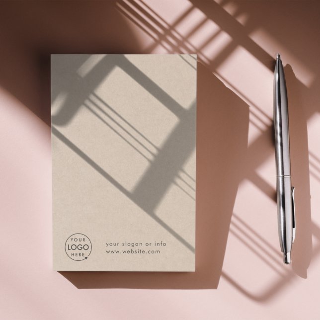 Rustic Kraft Logo | Business Corporate Modern Post-it Notes (Creator Uploaded)