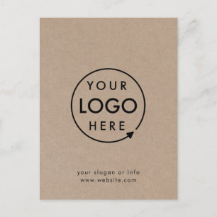 Rustic Kraft Logo   Business Corporate Modern Postcard