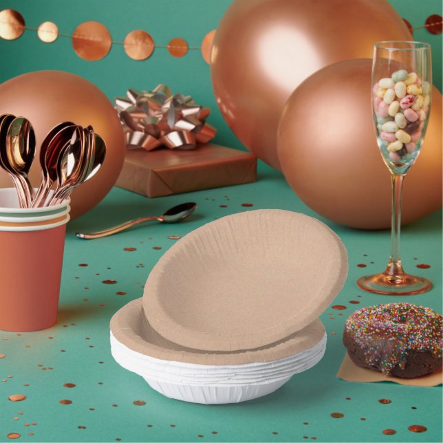 Rustic Kraft Look 7" Disposable Paper Bowl Plate (Multi)