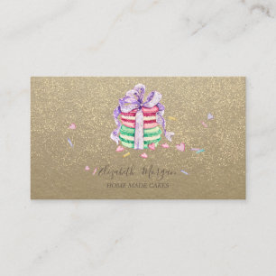 Rustic Kraft,Macarons Hand Made Cakes Business Card