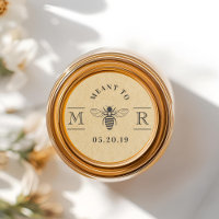 Rustic Kraft Meant to Bee Wedding Honey Jar Favour