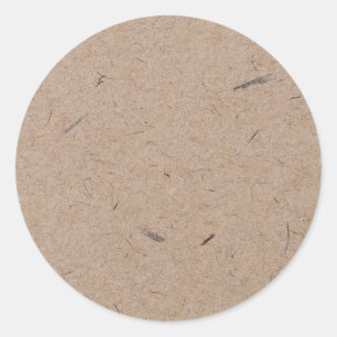 Rustic Kraft Paper Blank Template Custom Classic Round Sticker