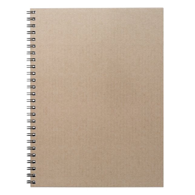 Rustic Kraft Paper Blank Template Custom Notebook (Front)