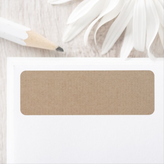 Rustic Kraft Paper Blank Template Custom Return Address Label (Insitu)