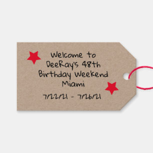 Rustic Kraft Paper Enjoy Birthday Party Gift Tags