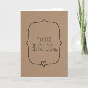 Rustic Kraft Paper Funny Humour Valentines Day Holiday Card