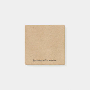 Rustic Kraft paper style personalised Post-it Notes