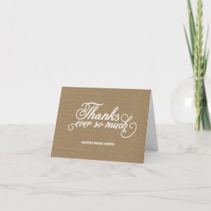 Rustic Kraft Paper Thank You Card