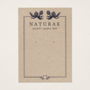 Rustic Kraft Pine Cones Earring Jewelry Display