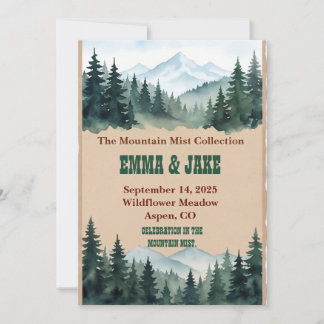 Rustic Kraft Pine Forest Wedding Collection Thank You Card