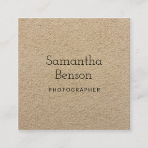Rustic Kraft Professional Square Business Card