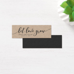 Rustic Kraft Relax Script Wedding Let Love Grow