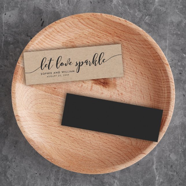 Rustic Kraft Relax Script Wedding Let Love Sparkle (Creator Uploaded)