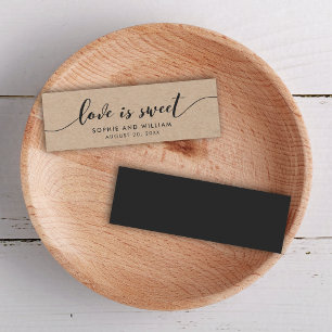 Rustic Kraft Relax Script Wedding Love is Sweet