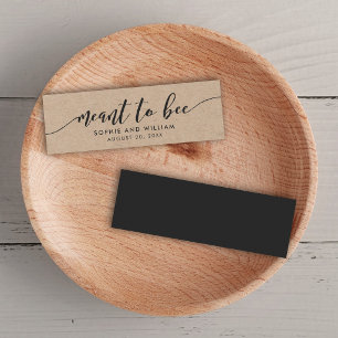 Rustic Kraft Relax Script Wedding Meant to Bee