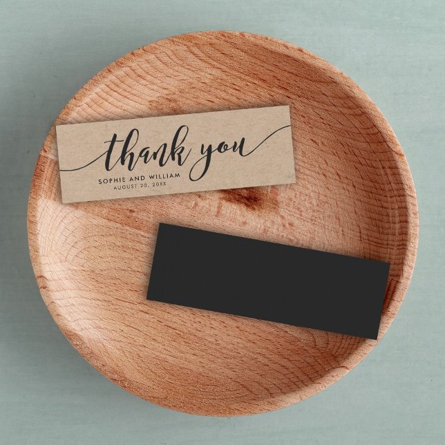 Rustic Kraft Relax Script Wedding Thank You (Creator Uploaded)